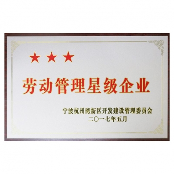 劳动经营三星级企业